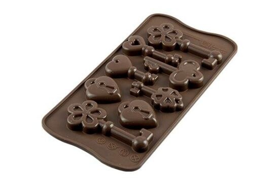 Silikonová forma na čokoládu klíče