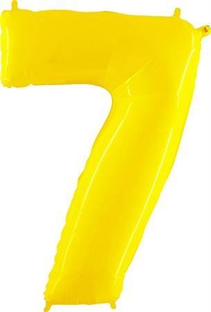 Nafukovací balónek číslo 7 žlutý 102cm