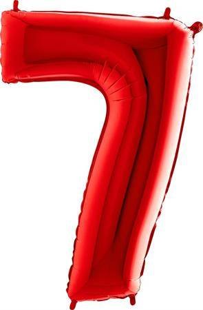 Nafukovací balónek číslo 7 červený 102cm