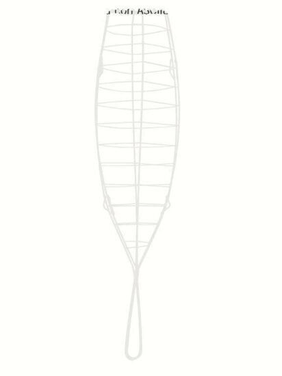 Nerezová mřížka na ryby 45x14cm