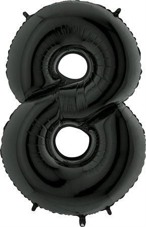 Nafukovací balónek číslo 8 černý 102cm