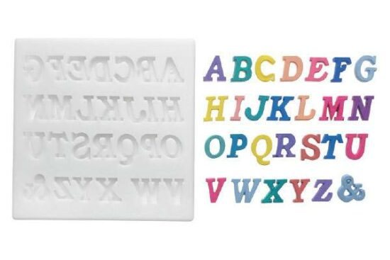 Silikonová formička abeceda 18x15mm -
