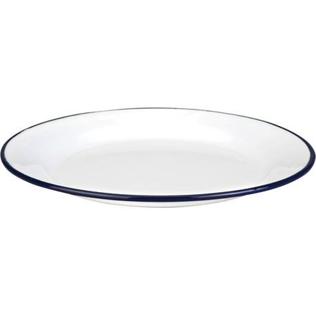 Smaltovaný talíř mělký 22sm modrý