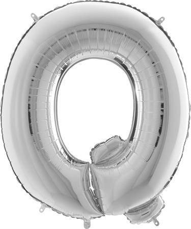 Nafukovací balónek písmeno Q stříbrné 102