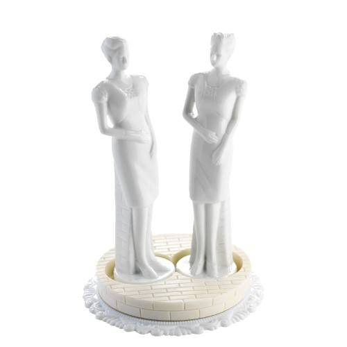Svatební figurka na dort bílá -