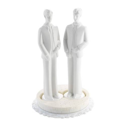 Svatební figurka na dort bílá -