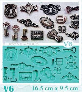 Silikonová forma klíče a zámky
