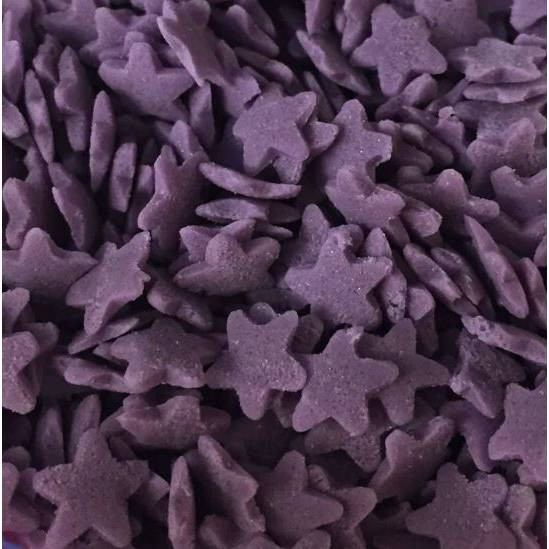 Cukrové zdobení fialové hvězdy 60g