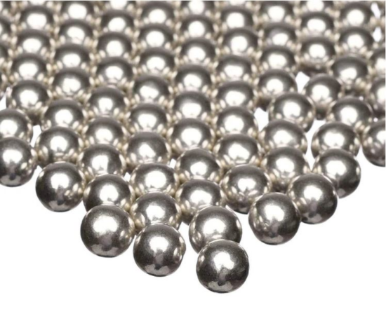 Zdobení stříbrné perličky středně velké