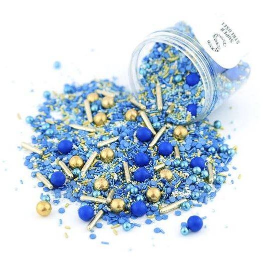 Cukrové zdobení 90g modré konfety