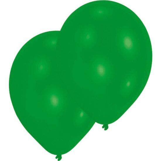 10ks Latexových balónků zelené barvy