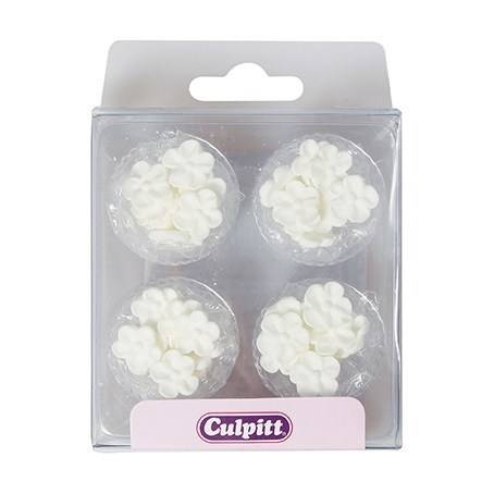 Cukrová dekorace - Bílé mini květy