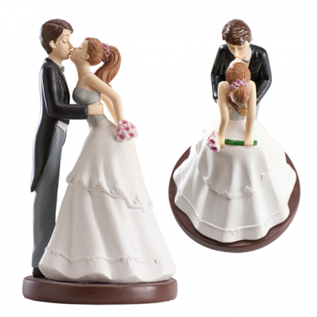 Svatební figurka na dort polibek