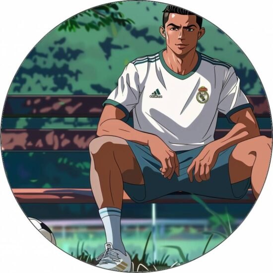 Jedlý papír Cristiano Ronaldo na lavičce