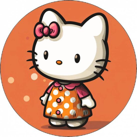 Jedlý papír Hello Kitty v oranžových