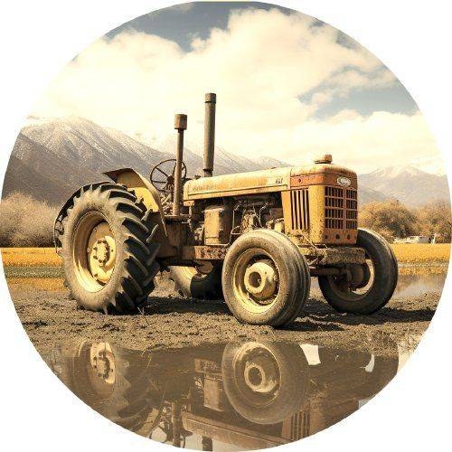 Jedlý papír starý traktor 19