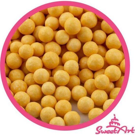 SweetArt cukrové perly zlatožluté matné 7