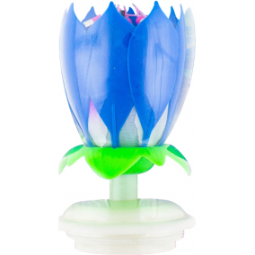 Dortová fontána květina hrající modrá