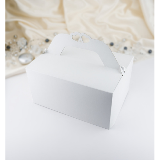 Svatební krabička na výslužku se srdíčky 185 × 135